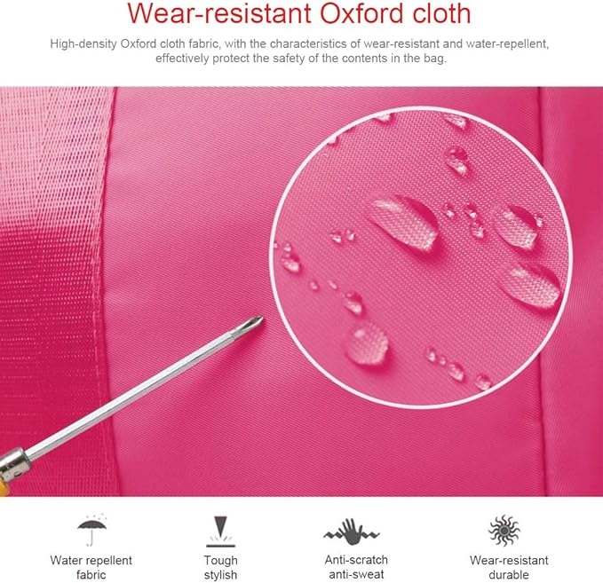 Blackwheel Sports Gym Bag With Shoe Bag Wet Bag Duffle Bag Waterproof Travel Bag for Women Cute Gym Bag Rose Red 29L