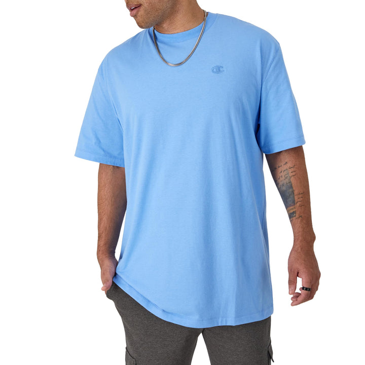 Champion mens Classic Jersey Tee Shirt, Swiss Blue, Small US