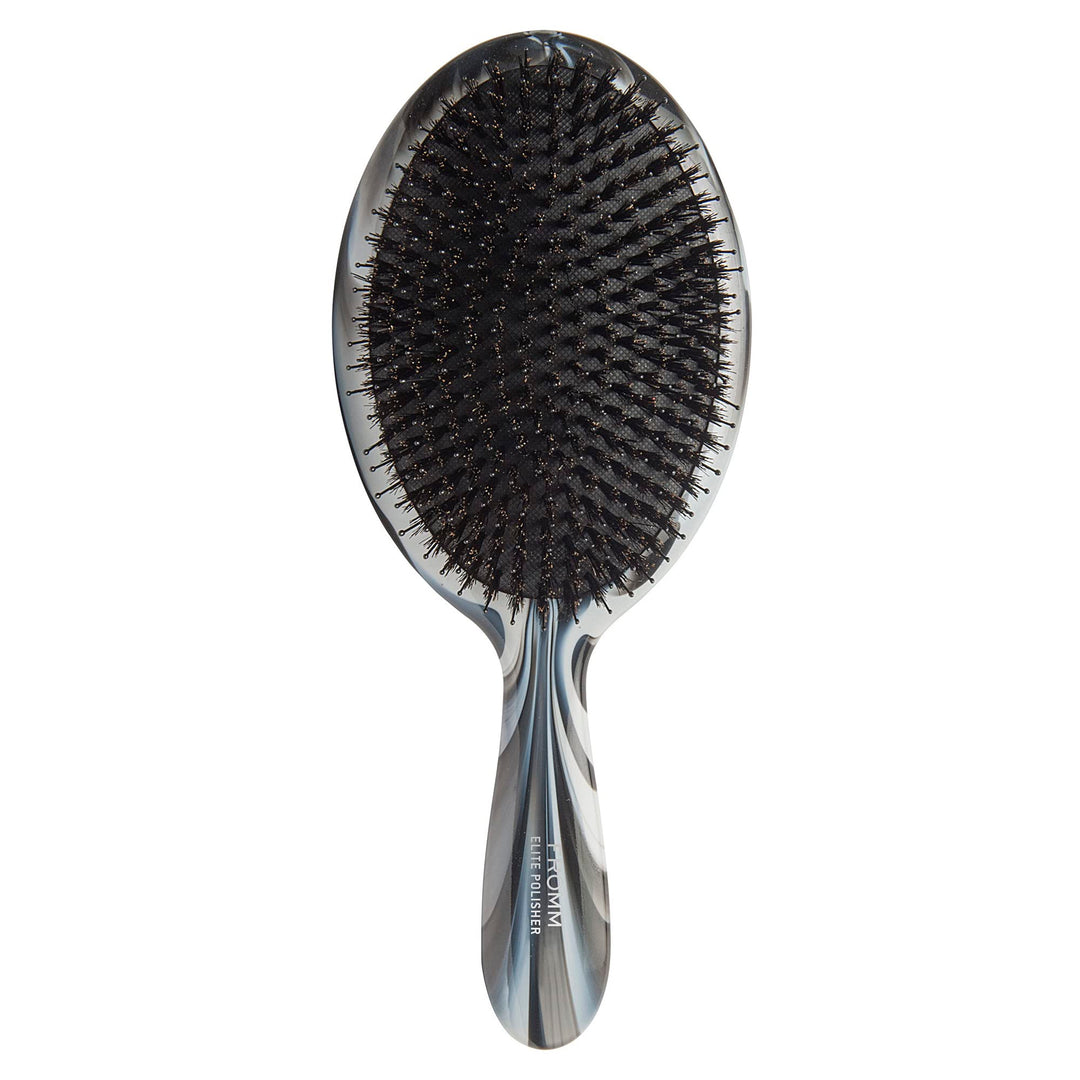Fromm Professional Elite Polisher Ceramic x Ionic Luxurious Shine Boar Bristle Brush | Gentle Hair Detangler & Massage Brush Smo