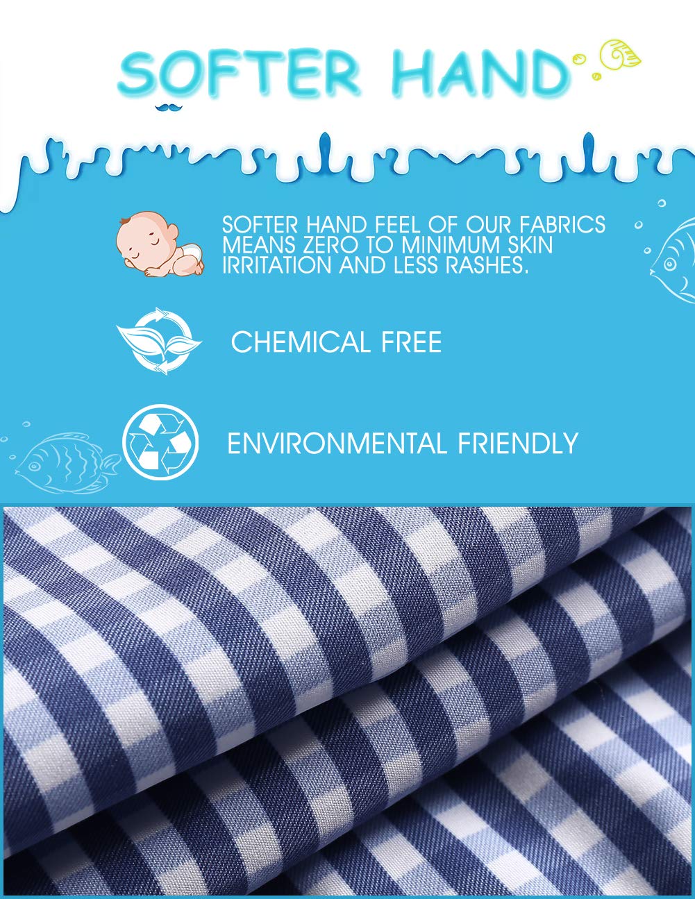 maamgic Boys Swim Trunks Toddler Swim Shorts Little Boys Bathing Suit Swimsuit Toddler Boy Swimwear,Check Bluepurple,2 T