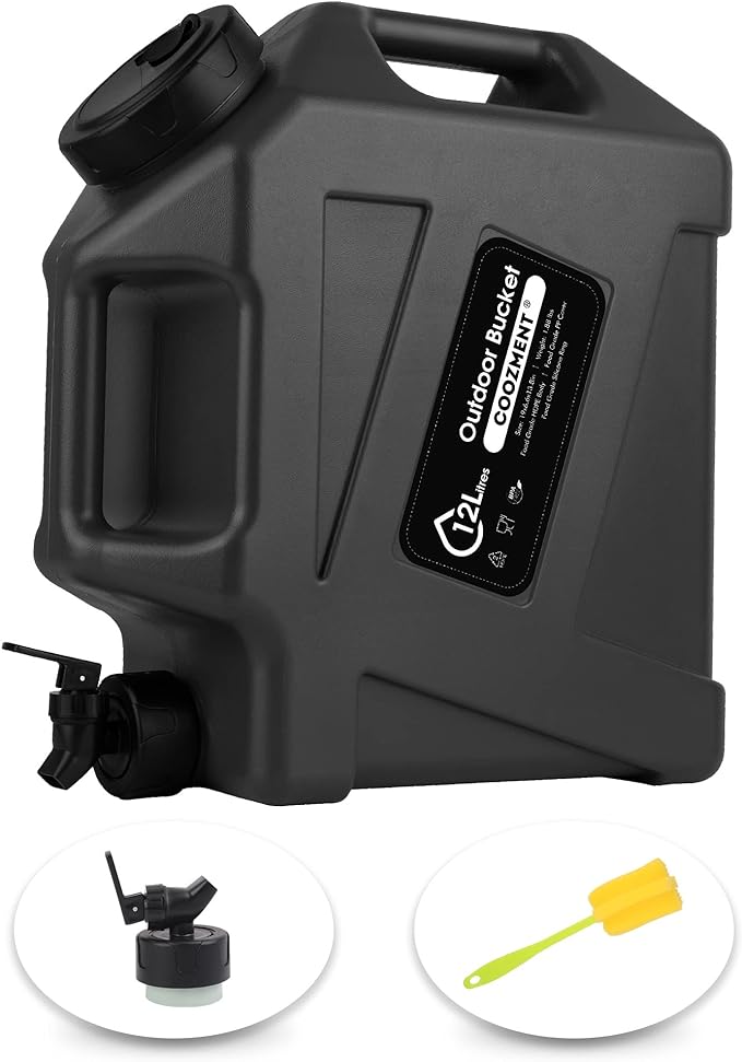 3.2 Gallon/5 Gallon Water Containers with Spigot, BPA Free Water Jug, Military Green Water Tank, Multifunction Water Storage Containers for Camping Outdoor Hiking,Emergency Stroage