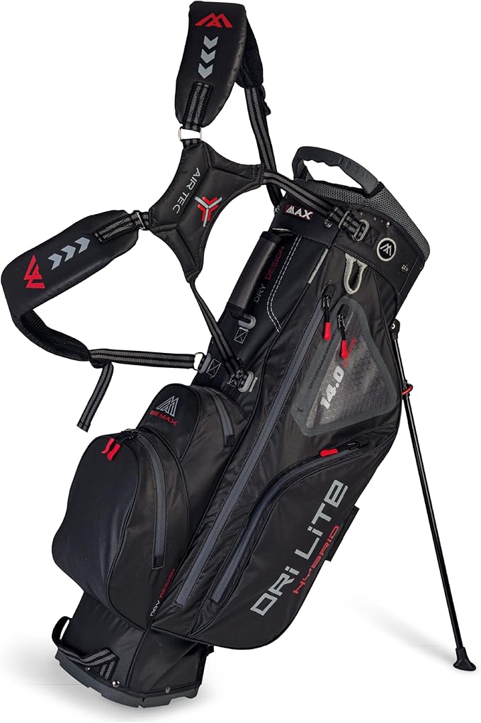 BIG MAX Dri Lite Hybrid Golf Bag | Water-repellent | Lightweight | Waterproof Value Pocket | 14-Way-Divider | Cooler Pocket | Leg Lock System | Umbrella Holder | Towel Holder | Stand Bag and Carry Bag