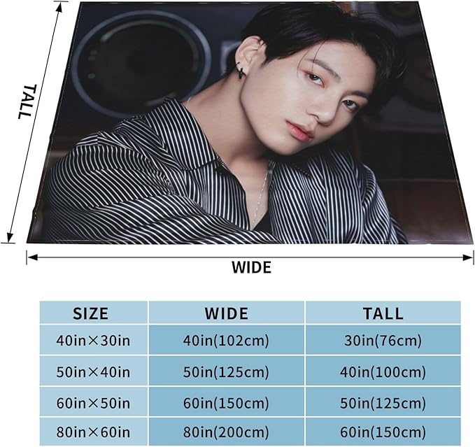 Blanket 40"X50" Soft and Comfortable Warm Fleece Throw Full Picture of Idol Group Blankets Yoga Blankets Beach Blanket Picnic Blankets for Dorm Room Decor Sofa Bed Camping Travel All Season