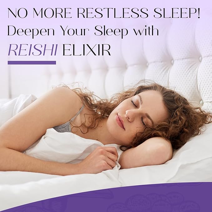 Auri Reishi Super Mushroom Elixir - Immune Booster and Stress Support Supplement to Achieve Deeper Sleep - Reishi Tincture 60ml