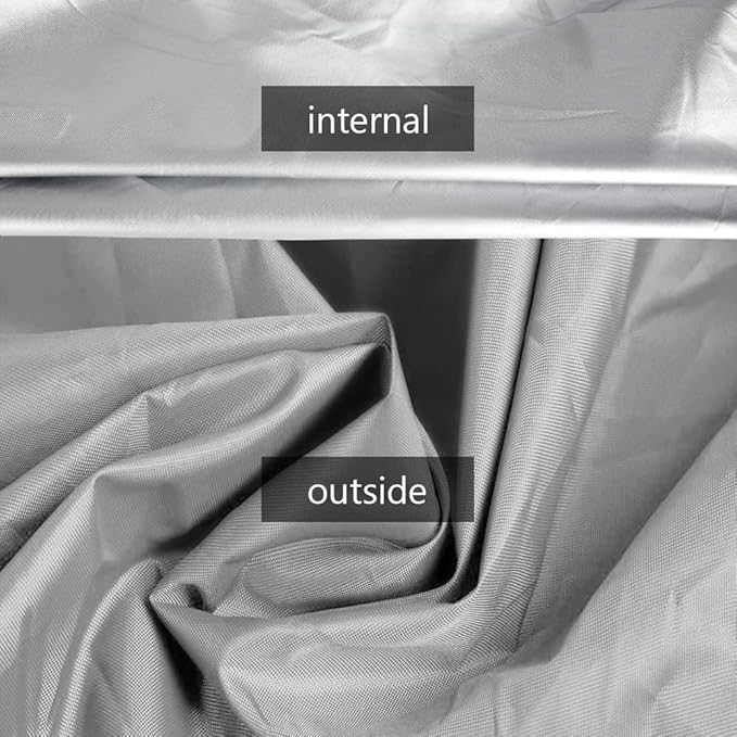 7.8-18ft Waterproof Kayak Canoe Cover-Storage Dust Cover UV Protection Sunblock Shield for Fishing Boat/Kayak/Canoe 7 Sizes [Choose Color] (Silver(Upgraded), Suitable for 12.3-13.5ft Kayak)