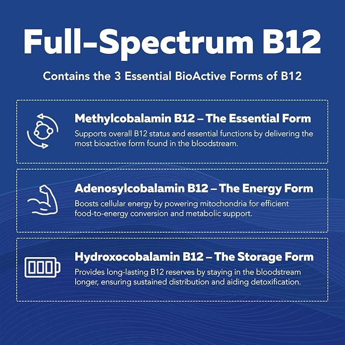 BioActive Vitamin B Complex - Blood Stream Ready, Methylated B Complex - Featuring Methylfolate, 3 BioActive Forms of B12, BenfoPure® B1 & Pantesin® B5 - 12 B Vitamins in Clinical Doses - 60 Servings