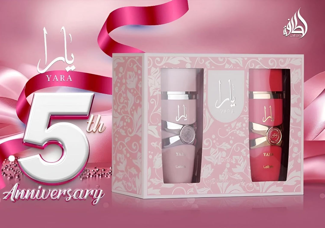 Yara Tous Eau de Parfum Spray for Women | 3.4 Oz | Pack of 5 | Lattafa