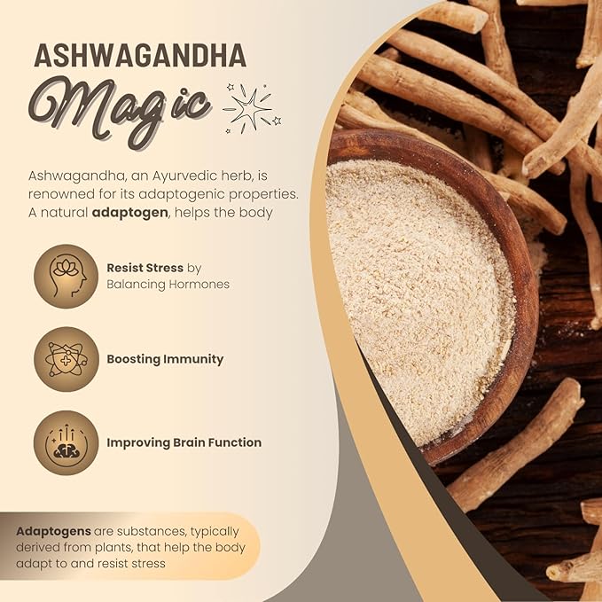 Ashwagandha with Black Pepper Ashwagandha Supplements – 60 Count Pure Ashwagandha Capsules for Immune Support, Energy Boost – Non-GMO Vegan Friendly Ashwagandha Complex