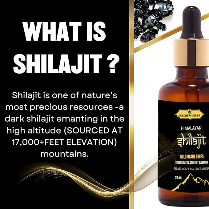 Organic Himalayan Shilajit Drops for Men & Women (30Ml / 1.0 Oz)