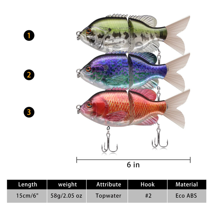 TRUSCEND Fishing Lures for Bass Trout Segmented Multi Jointed Swimbaits Slow Sinking Swimming Lures for Freshwater Saltwater Fishing Lures Kit