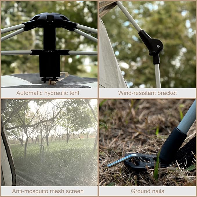 Pop Up Tents for Camping, 2/3/4 Person Camping Tents with Quick Setup Folding Pop Up Style | Backpacking for Hiking, Travel or Beach | Inflatable Tents for Camping