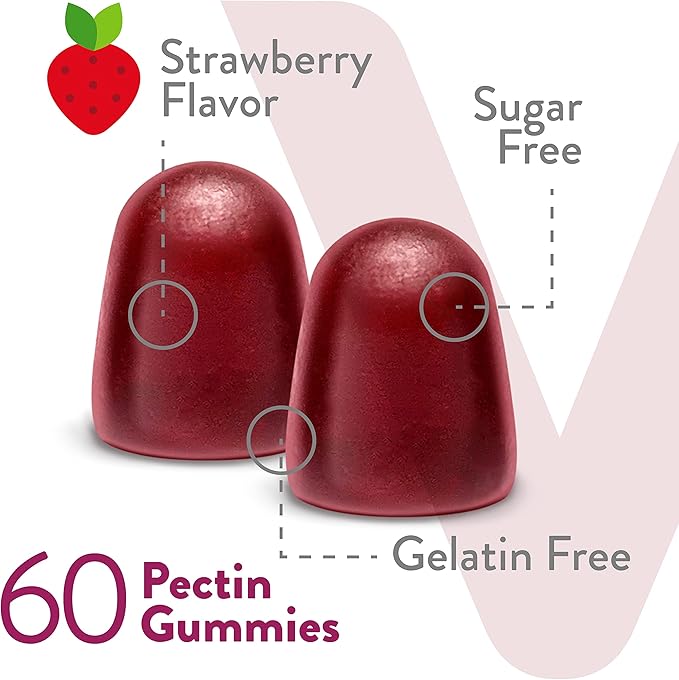 Vitamin B Complex Gummies with Vitamin C, Sugar Free - Energy, Metabolism & Nerve Health - B6, B12, Folic Acid, Biotin - Vegan, Gelatin Free, GMO Free - Tasty Chewable Strawberry Flavored Gummy