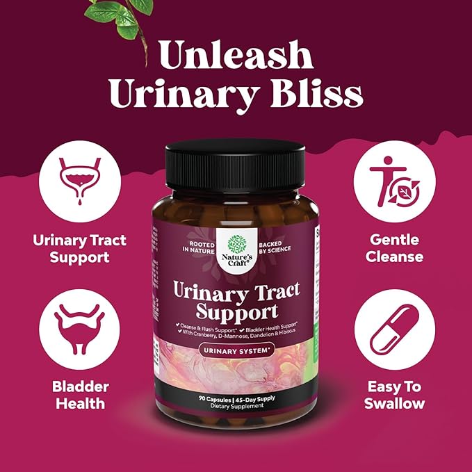 Bundle of D Mannose Capsules for Urinary Tract Health for Women Fast Acting Super Concentrated Cranberry 90ct and Chewable Vitamin C Gummies for Adults - Halal Vitamin C Immune Support Gummies