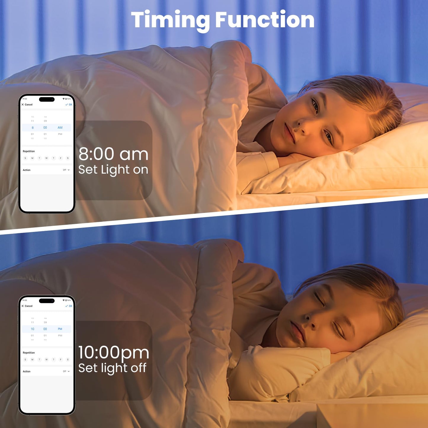 ACELUMO Dotless LED Strip 10m, COB LED Strip Warm White with Smart App Control and Remote, Timer Function, 8mm Width, Dimmable Strip Lights for Home Decoration, (3000K, 10m)