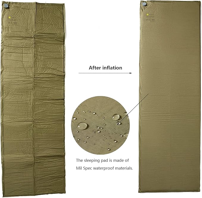 MT Military Army Alice Embedded Air Self-Inflating Camp Mat Olive Drab
