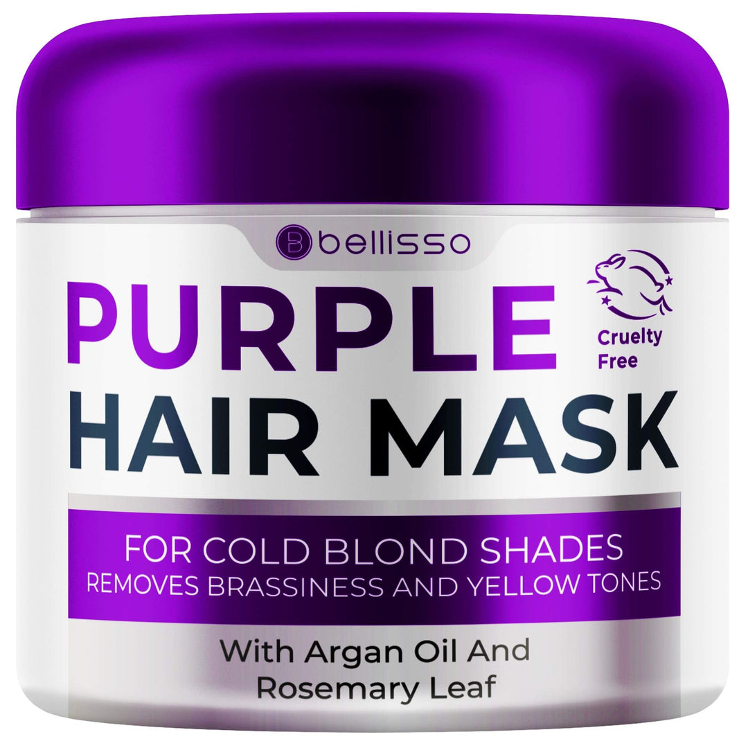 Purple Hair Mask - Deep Conditioner And Toner For Blonde, Brassy Hair - Hydrating Repair And After Bleach Treatment For Damaged