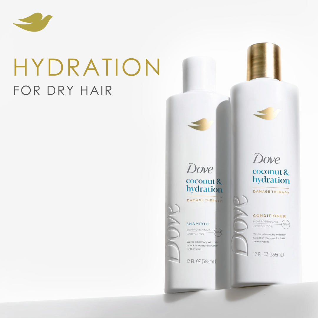 Dove Conditioner Coconut & Hydration for Dry Hair with Bio-Protein Care Technology and Coconut Oil 12 Fl Oz