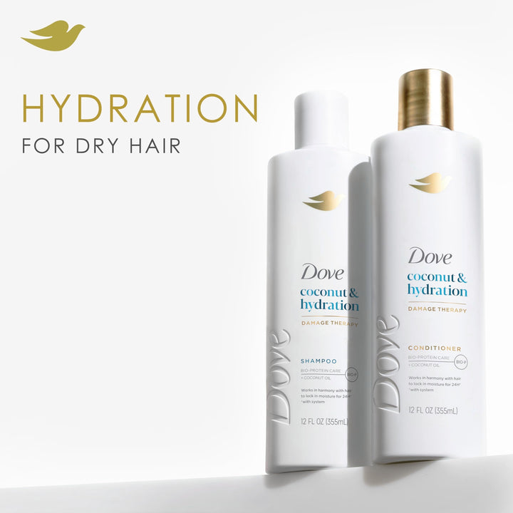 Dove Conditioner Coconut & Hydration for Dry Hair with Bio-Protein Care Technology and Coconut Oil 12 Fl Oz
