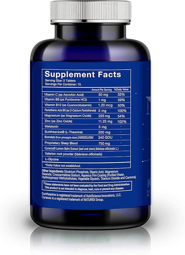 Sleep Aid + Megastrain Probiotics for Adults 100% Drug-Free & Non-Habit-Forming – Clinically Formulated Sleep Supplement That Improves Quality of Sleep - Proprietary Blend of Melatonin