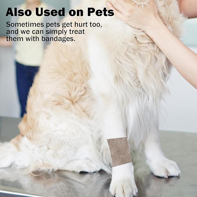 Bandages First Aid Tape - Cohesive Wrap, Adhesive Bandage, Self Adherent - Colorful (Coffee, 2-inch)