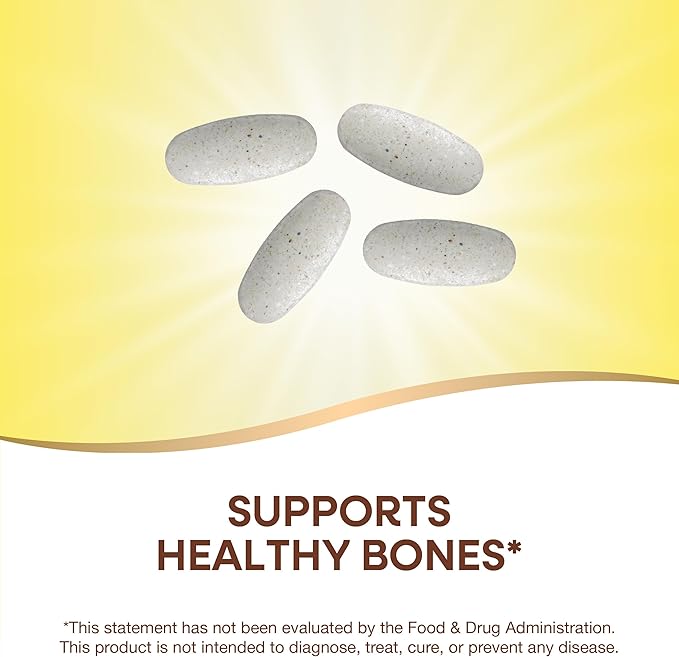 Nature's Way Alive! Calcium Max Absorption, Plant Source Calcium, Vitamin D3 & K2, Magnesium, Bone Support*, 60 Tablets (Packaging May Vary)