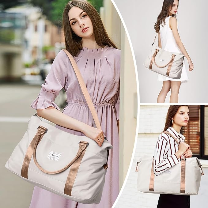 Travel Duffel Bag,Sports Tote Gym Bag,Shoulder Weekender Overnight Bag for Women