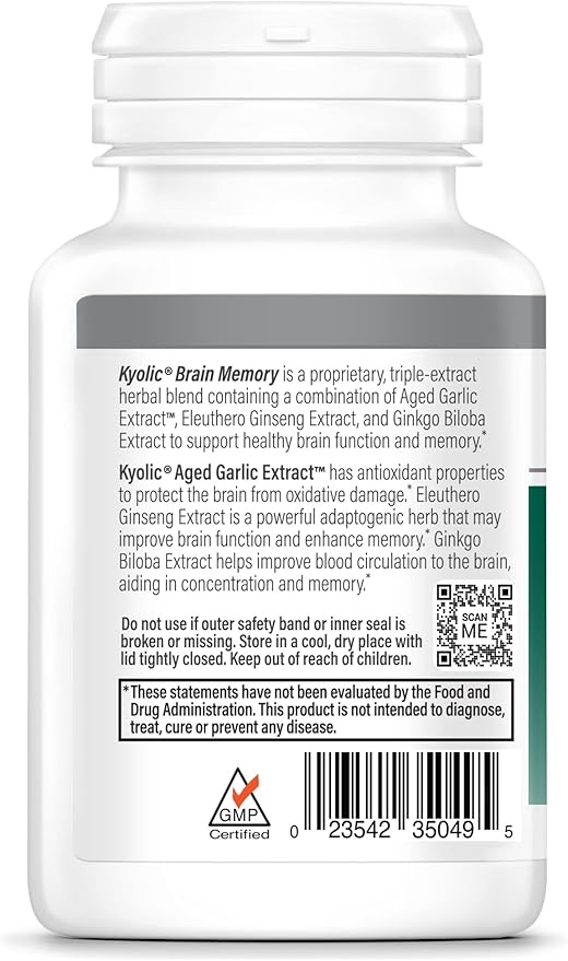 Kyolic Specialty Series, Brain Memory, Concentration & Recall, 90 Capsules