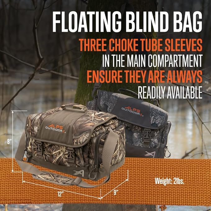 ALPS OutdoorZ Floating Blind Bag - Waterproof Hunting Backpacks for Men, with Non-Absorbing Foam, Interior Divider, Choke Tube Sleeves & Padded Carry Handle