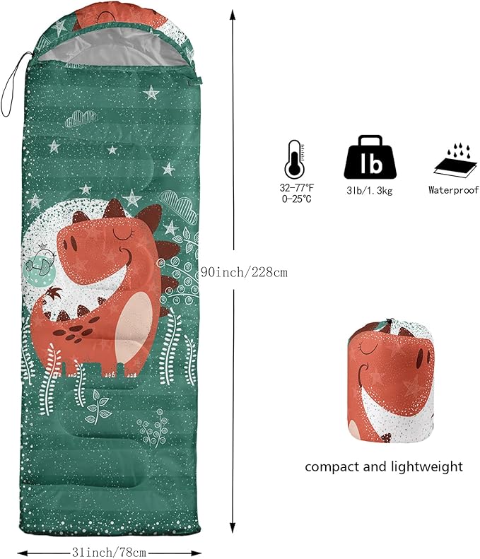 AILONEN Boys Sports Camping Sleeping Bags,Lightweight & Waterproof,3 Season Warm & Cool Weather,Black Player Basketball Sleeping Bags for Kids Adults,Travelling,Outdoors