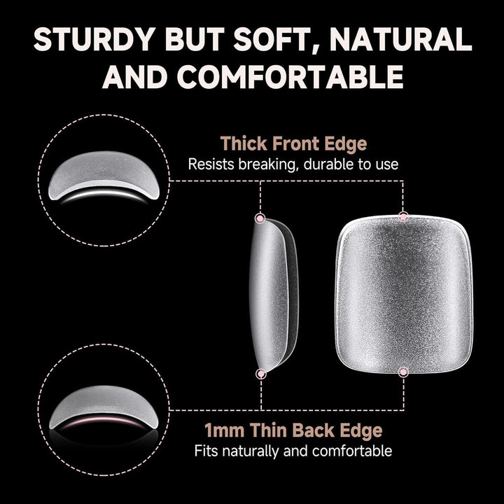 504Pcs Matte Soft Gel Toe Nail Tips | Full Cover for DIY Nail Extensions