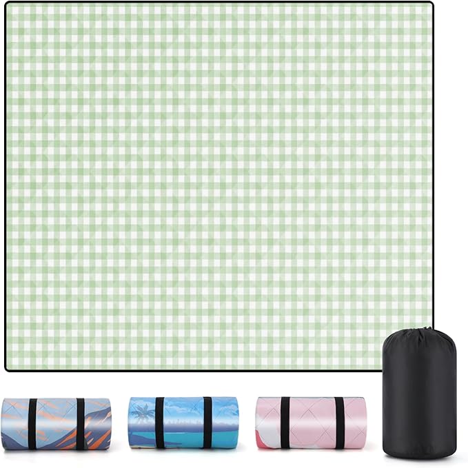 60x80'' Oversized Picnic Blanket Patio Water Proof Sand Free Lightweight Portable Beach Yoga Concert Mats Festival Family Camper Outside Must Haves Motorhome Car Trip Necessities Gift Ideas