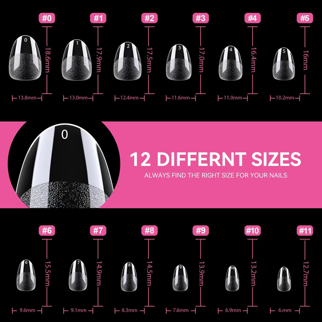 504Pcs Matte Soft Gel Toe Nail Tips | Full Cover for DIY Nail Extensions