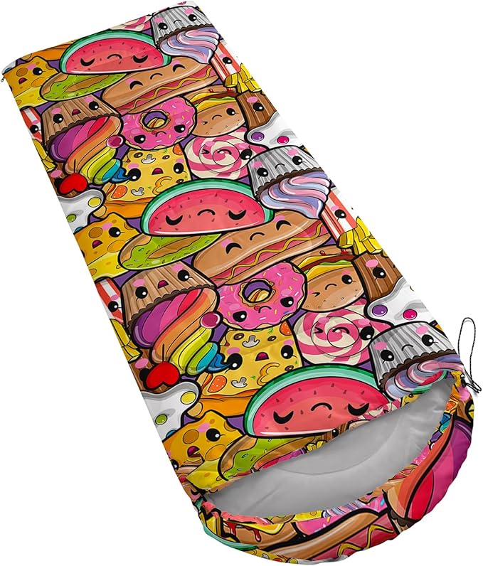 AILONEN Boys Sports Camping Sleeping Bags,Lightweight & Waterproof,3 Season Warm & Cool Weather,Black Player Basketball Sleeping Bags for Kids Adults,Travelling,Outdoors