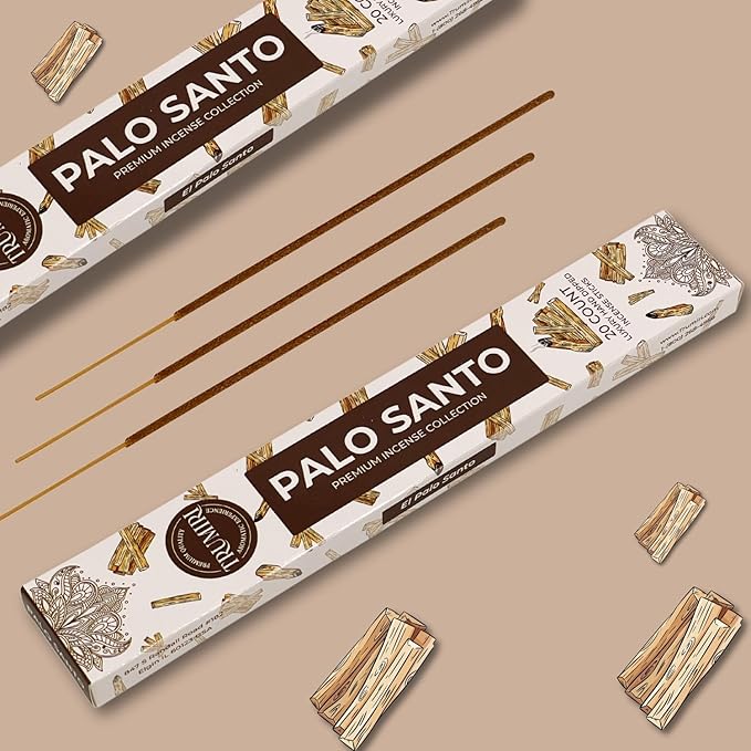 Palo Santo Incense Sticks - Incienso de Palo Santo - Total 40 Insence-Sticks - Dual Pack of 20 Insense - Inciensos - Inscents - Natural Non Toxic Ingredients - Incents - Incence