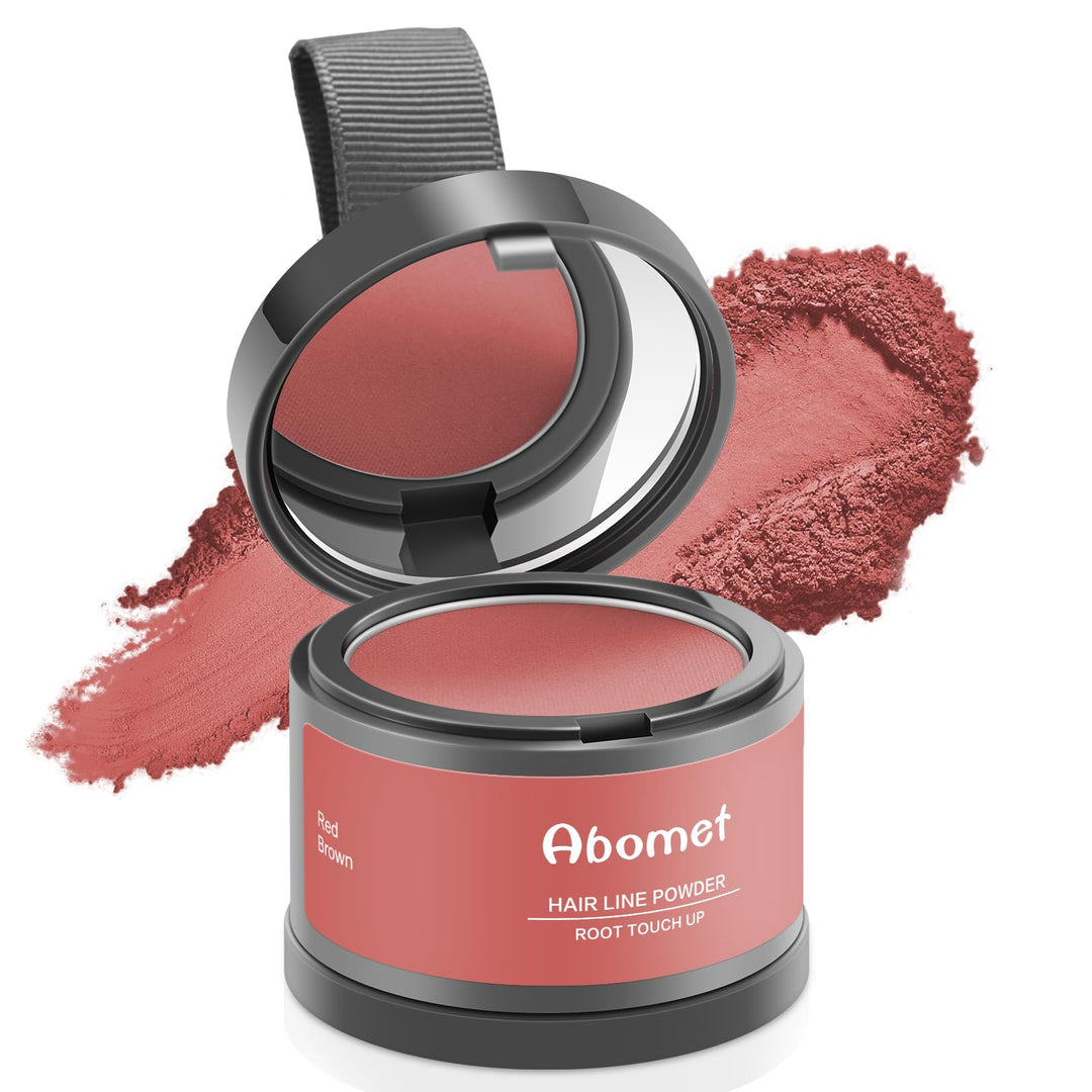 Root Touch Up Instantly Cover Gray Hairline And Hair Loss - Hair Fibers Powder For Thinning Hair For Women And Men (Red Brown)