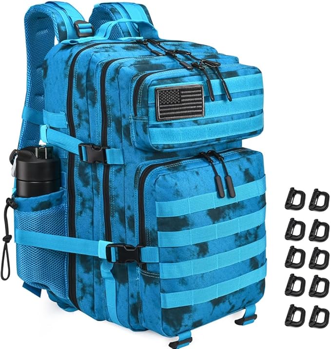 Military Tactical Backpack 45L Large Tactical Backpack for Men, Hiking Rucksack With Bottle Holder