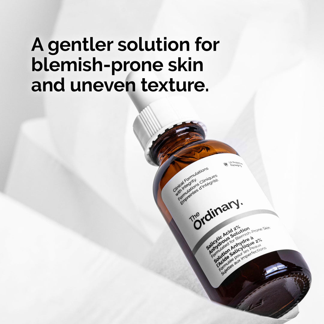 The Ordinary Salicylic Acid 2% Anhydrous Solution, Gentle Exfoliating Serum for Blemish-Prone Skin and Uneven Texture, 1 Fl Oz