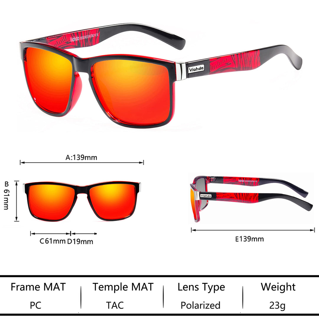VIAHDA Polarized Sports Sunglasses for Man Cycling Running Fishing Golf Sun glasses Women HD6009