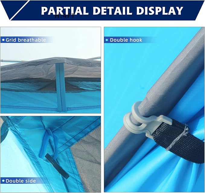 7.2 × 4 × 4 Feet Single Backpack Tent, Waterproof Camping and Hiking Tent can be Used by One Person, Light and Durable