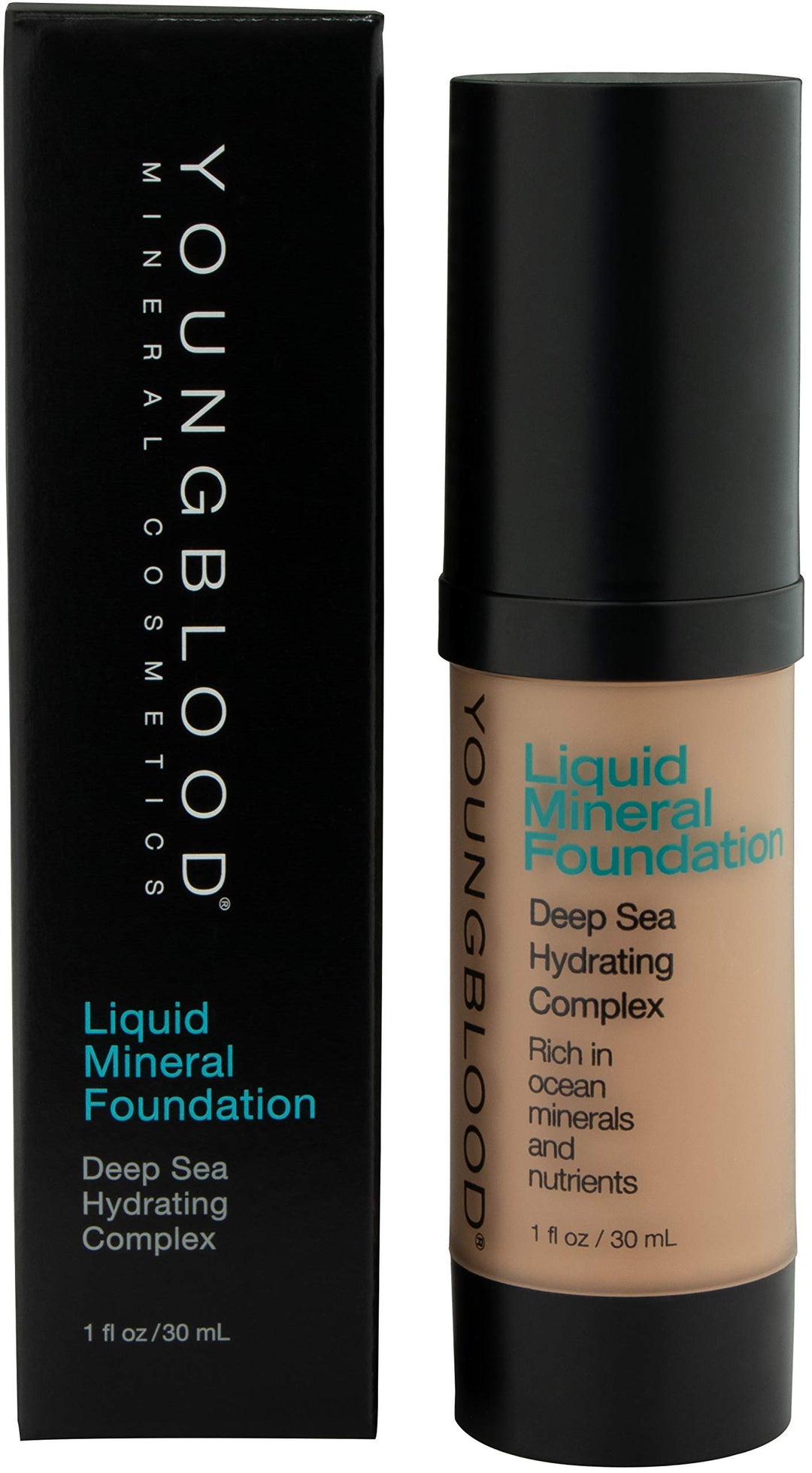 Youngblood Mineral Cosmetics Liquid Mineral Foundation, Golden Sun (Old Version) | Full Coverage Mineral Lightweight Makeup | Ve