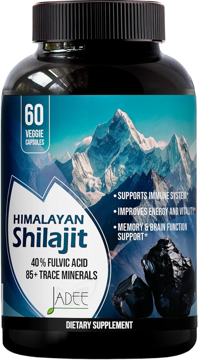 5000mg Pure Himalayan Shilajit Capsules for Men & Women - Increases Energy, Stamina, Vitality & Performance - Supports Immune System, Memory & Brain Function - 40% Fulvic Acid + 85+ Trace Minerals
