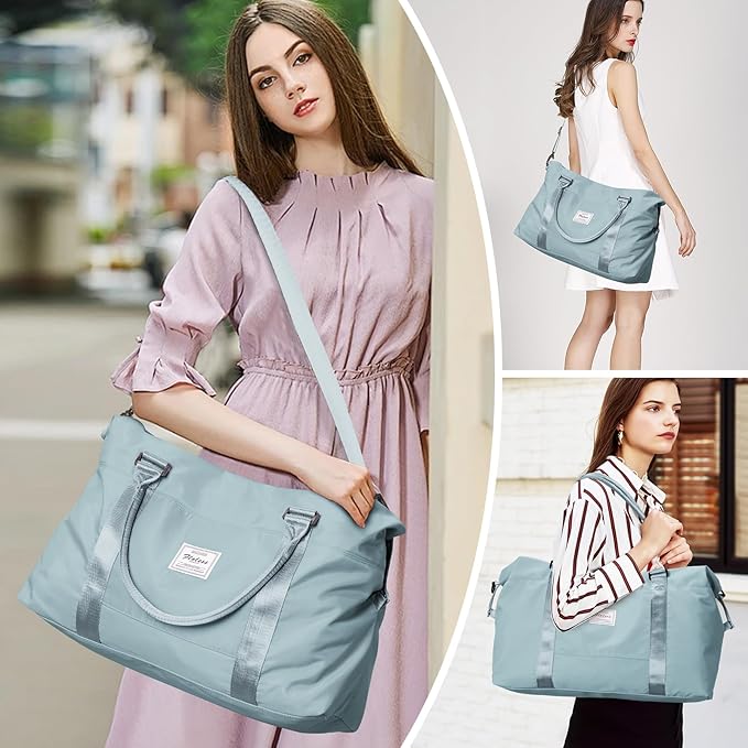 Travel Duffel Bag,Sports Tote Gym Bag,Shoulder Weekender Overnight Bag for Women