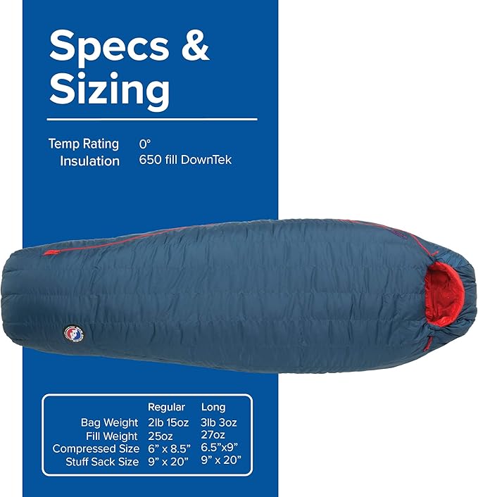 Big Agnes Anvil Horn (650 DownTek) Sleeping Bag