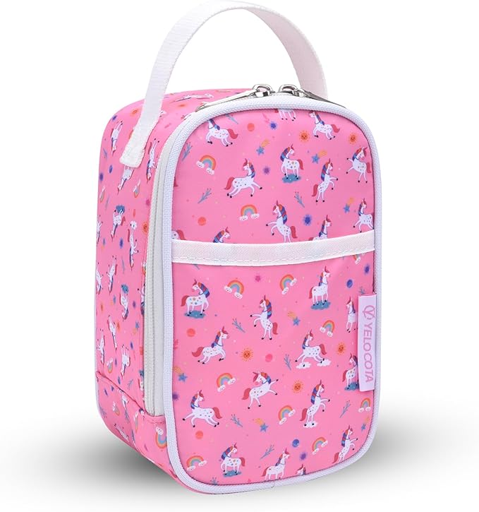 Yelocota Small Cooler Bag- Snack Bag- Insulated Lunch Bag for Kids- Lunch Thermal Bags- Exact Designed for Insulated Food Jar below 27oz-Lunch Tote Bag for Child,Men,Women