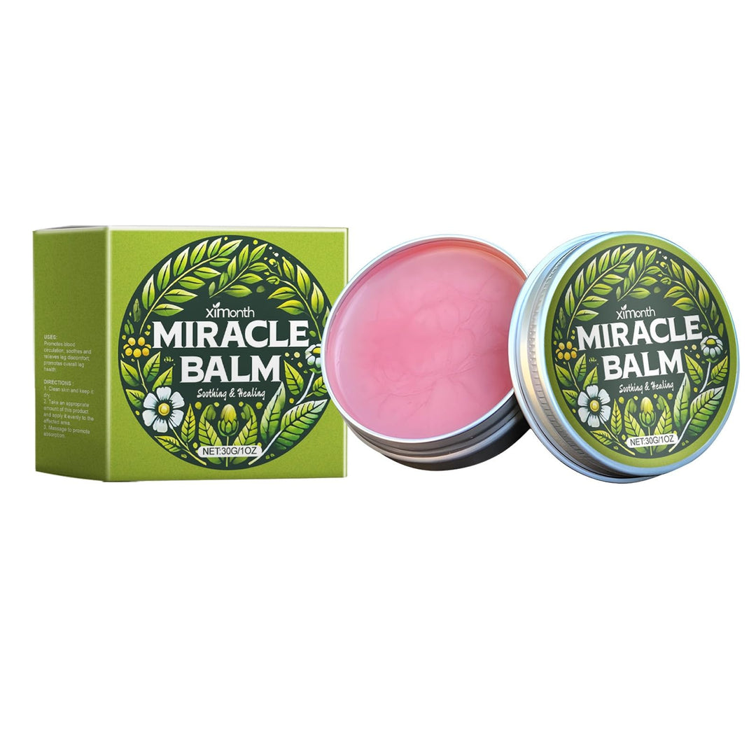 Miracle Balm, Organic Miracle Balm, Natural Ingredients, Balm for Legs, Arms, Back Relaxed and Comfortable, Effective Relief All Natural Ingredients Moisturizing Treatment(1Pcs)