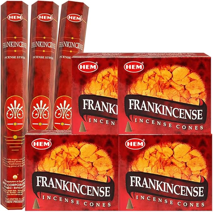 Frankincense Incense Sticks and Cone Incense Holder Variety Pack Bundle insence insense insienso