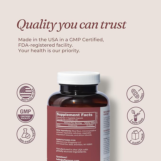 Biotin Ultra - Vitaminas para el Cabello con Biotina - Pastillas para Crecimiento del Pelo y Barba | Fortalece el Pelo Piel y Unas - 120 Tabletas