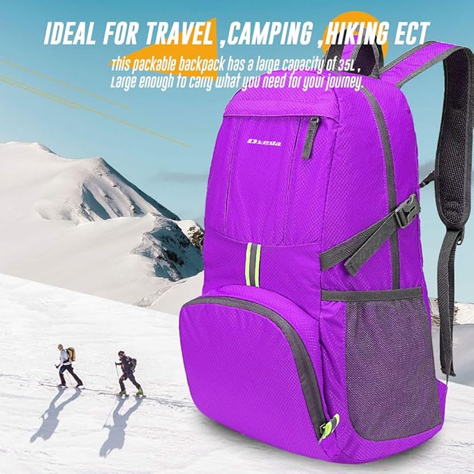 35L Lightweight Packable Backpack Waterproof Durable Hiking Travel Backpack Daypack