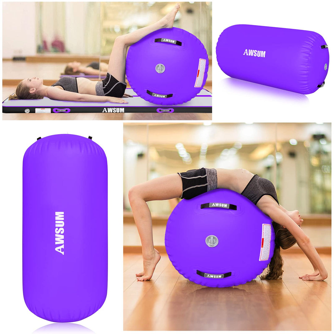 AWSUM Air Roller 10ft Gymnastics Mat 4inches Thickness Tumbling Mats with Electric Pump for Home Use/Gym