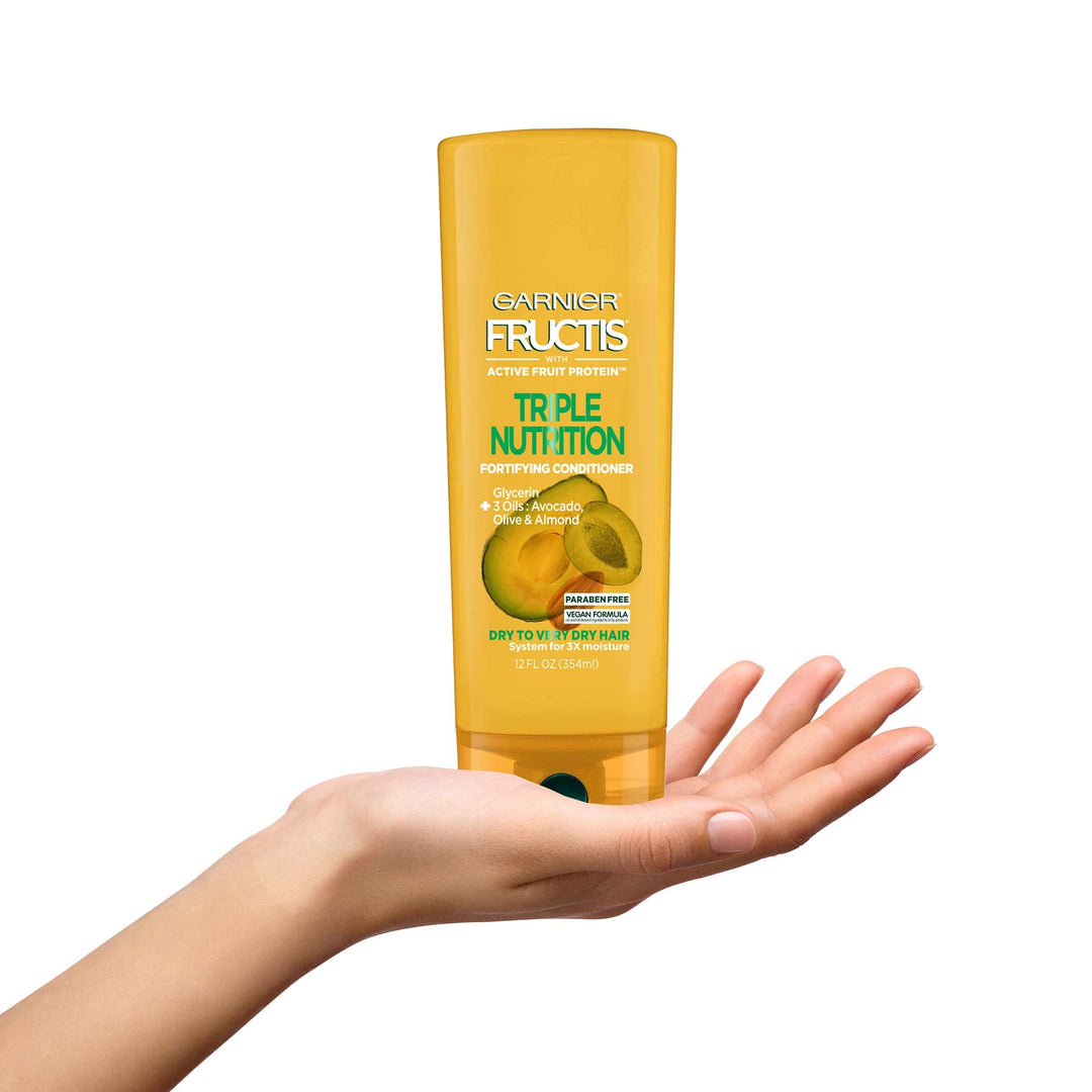 Garnier Fructis Triple Nutrition Conditioner, Dry to Very Dry Hair, 12 fl. oz.